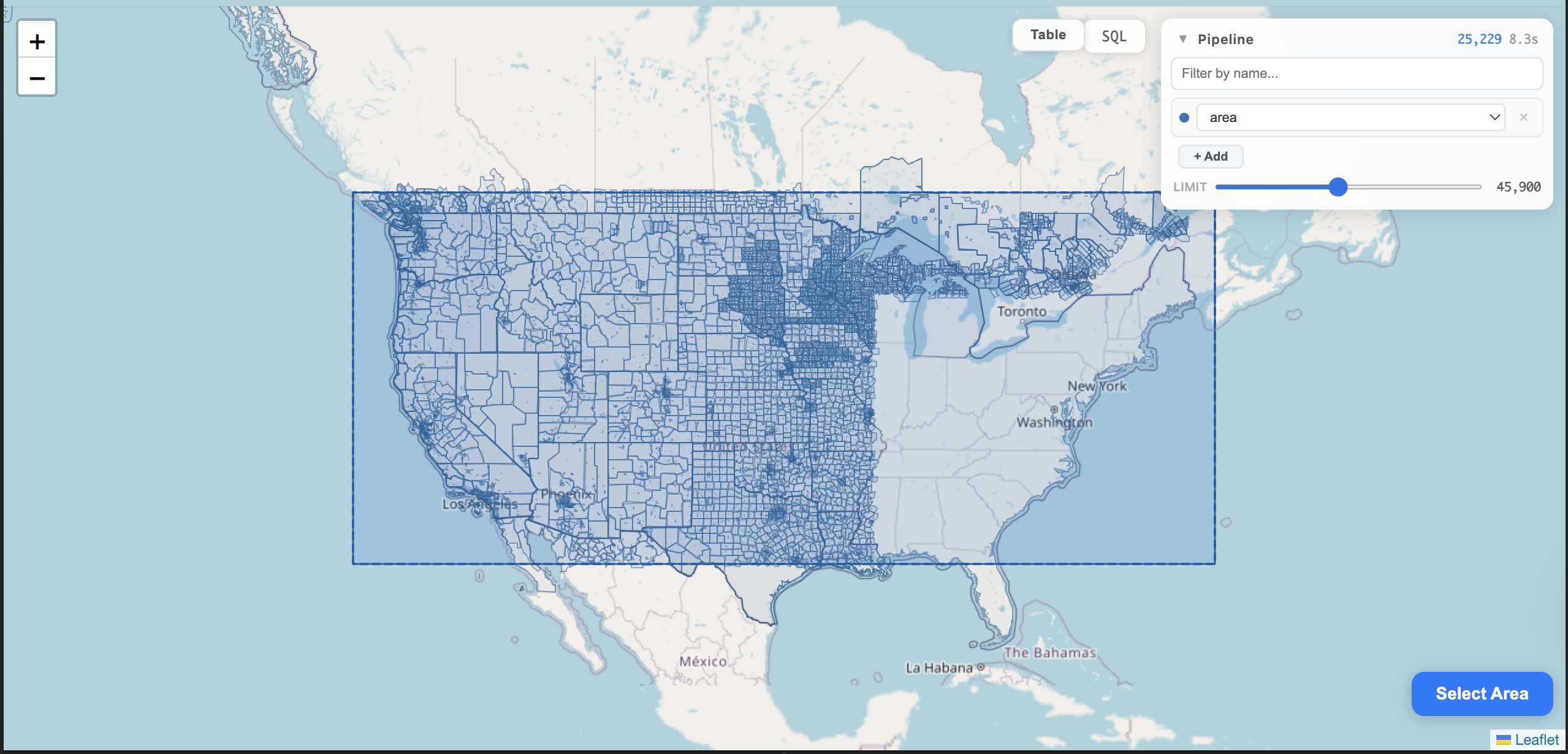25,329 division areas across the continental US